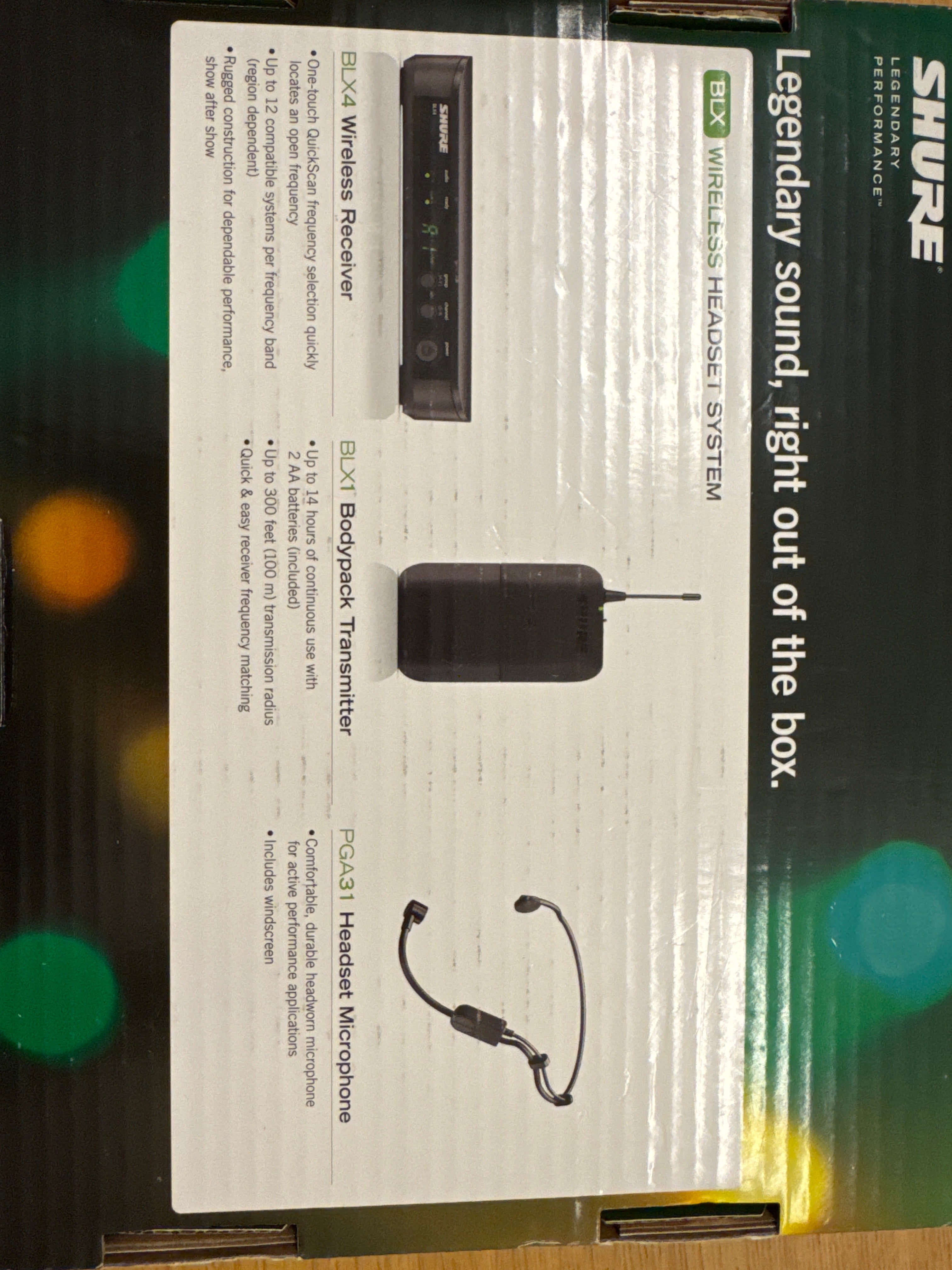 SHURE BLX Wireless Headset BLX14/P31-M17