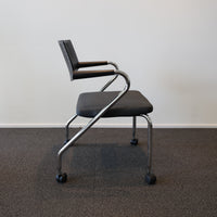 Vitra Visaroll 3 • Vis a Vis mit Rollen • Schwarz B0888