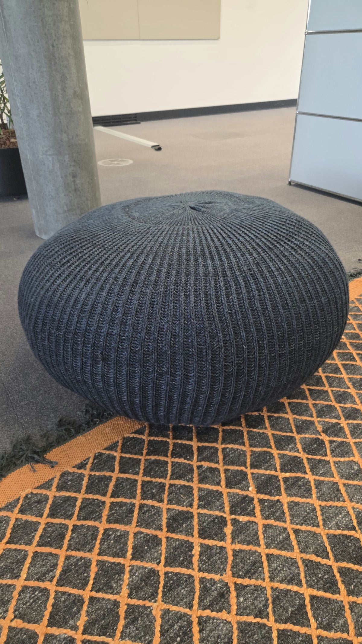 IKEA Sandared Pouf, Blau, Ø 75 cm