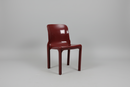 Vintage Artemide Selene Stuhl – Rot – Vico Magistretti – 1970er Space Age Design
