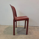 Vintage Artemide Selene Stuhl – Rot – Vico Magistretti – 1970er Space Age Design