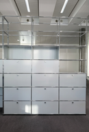 USM Haller Hochregal 3x7, Lichtgrau