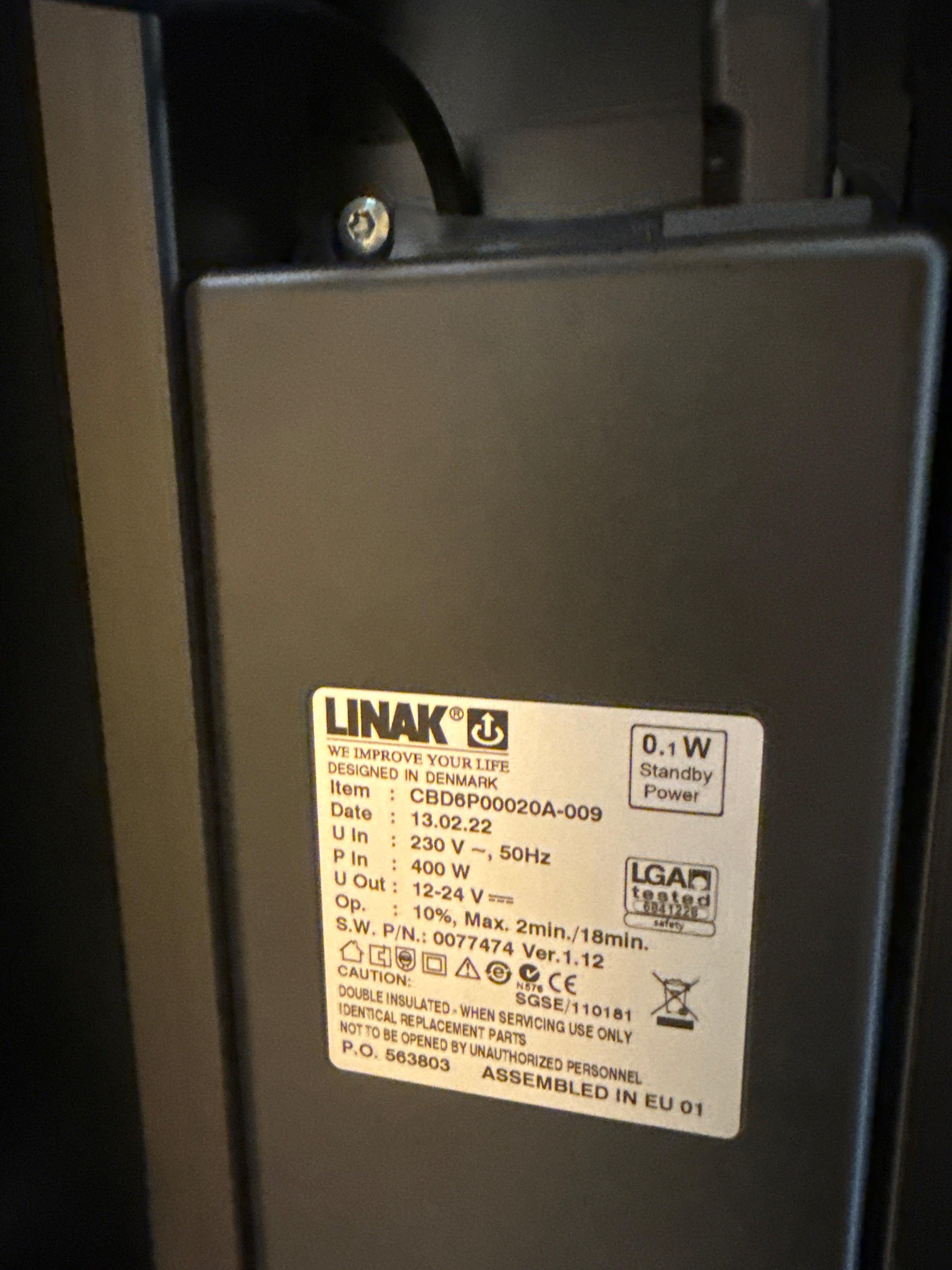 Schreibtisch Schwarz elektrisch höhenverstellbar