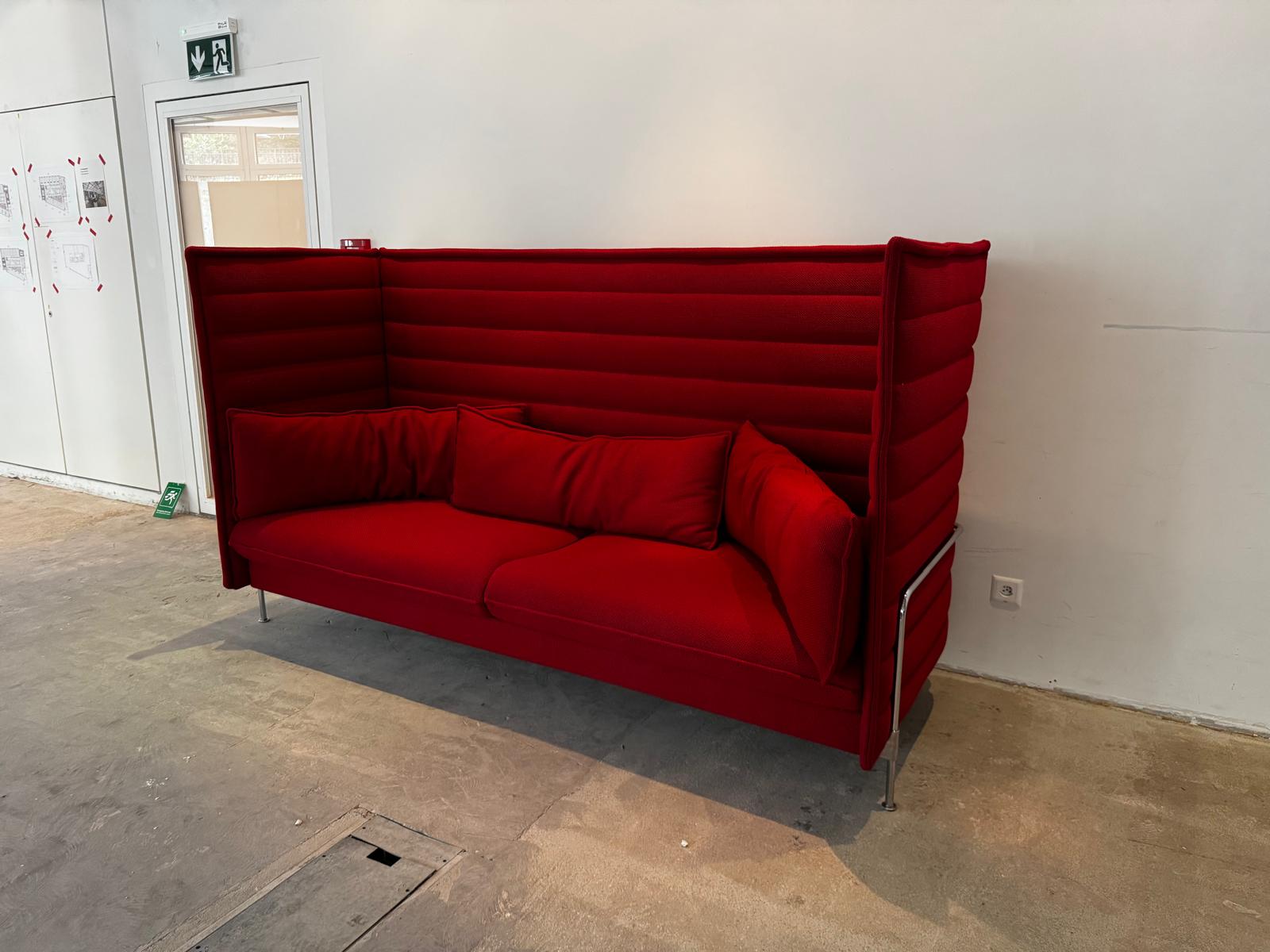 Vitra Alcove 3er Sofa Rot