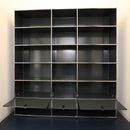 USM Haller Regal 3x6 Anthrazit 200x210x35cm
