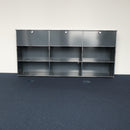USM Haller Regal 3x3 Anthrazit mit 3 Klapptüren