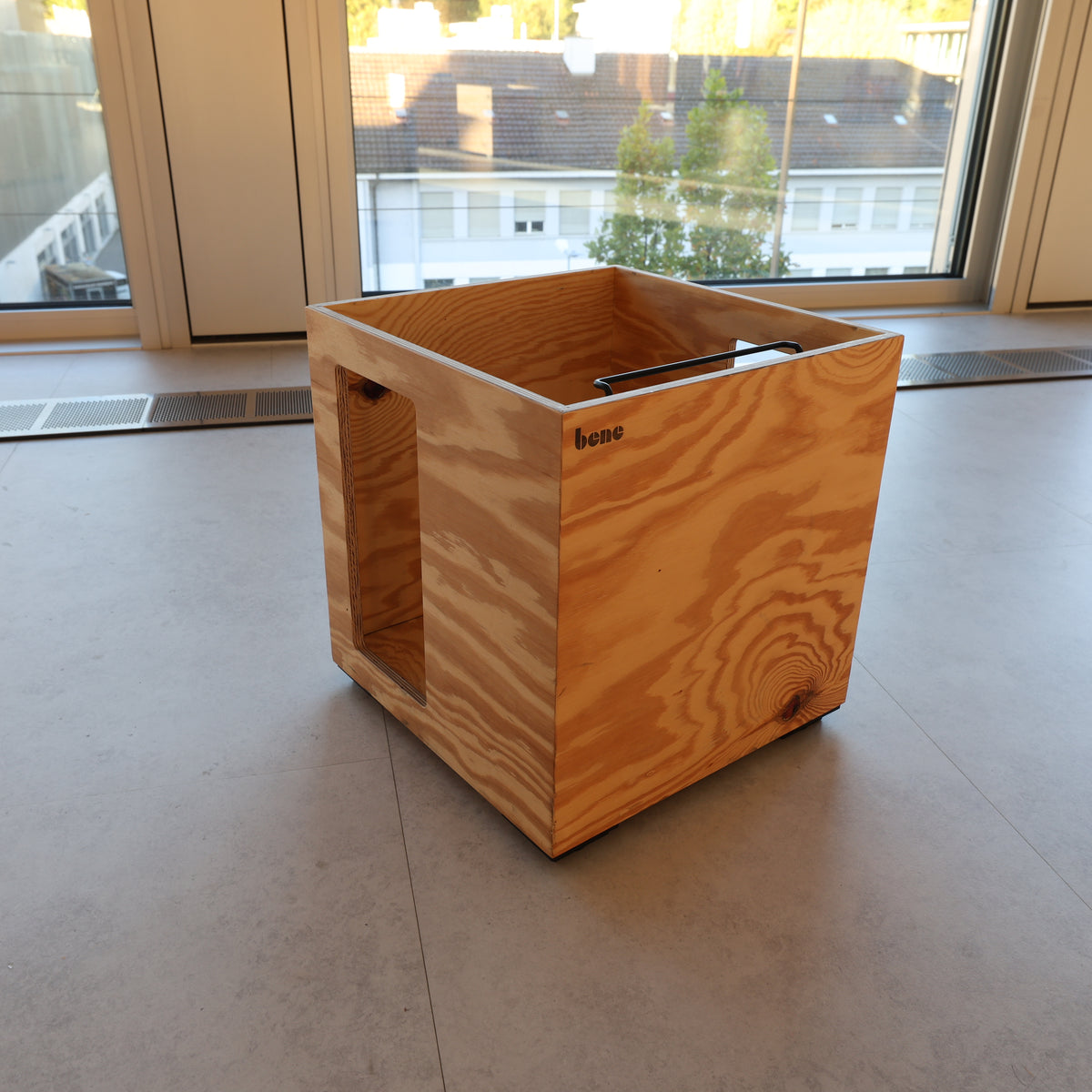Bene Pixel Box mit seitlicher Öffnung, Kiefer natur, 36 × 36 × 38 cm