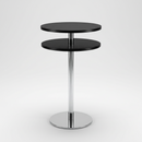 Stehtisch rund, Platte Schwarz, Gestell Chrom, Ø 60 cm
