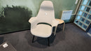 Vitra Organic Highback Sessel, Stoff Beige, Beine Schwarz