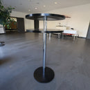 Stehtisch rund, Platte Schwarz, Gestell Chrom, Ø 60 cm