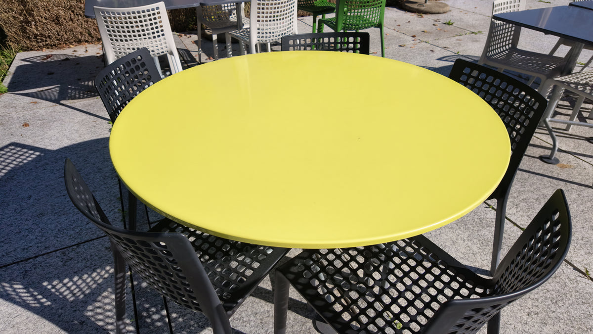 Atelier Alinea Gartentisch rund, Stahl Gelb, Ø 120 cm