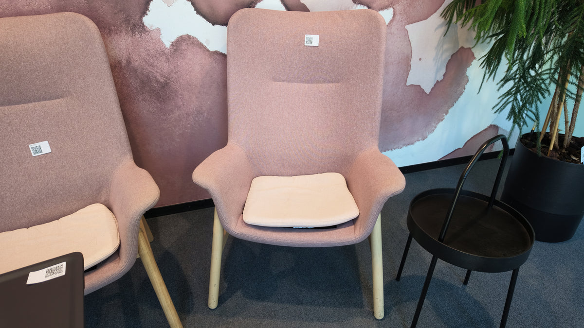 IKEA Vedbo Ohrensessel, Rosa – leicht gebraucht