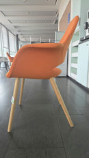 Fritz Hansen Swan Chair Sessel (Arne Jacobsen), Stoff Dunkelorange