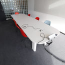 Bachmann Konferenztisch elektrisch höhenverstellbar, Weiss, 310×100 cm