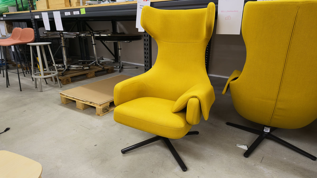 Vitra Grand Repos Loungesessel, Stoff Gelb