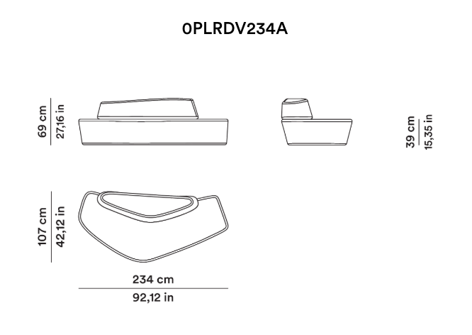 Tacchini Polar Sofa | Design Pearson Lloyd | Modell 0PLRDV234A