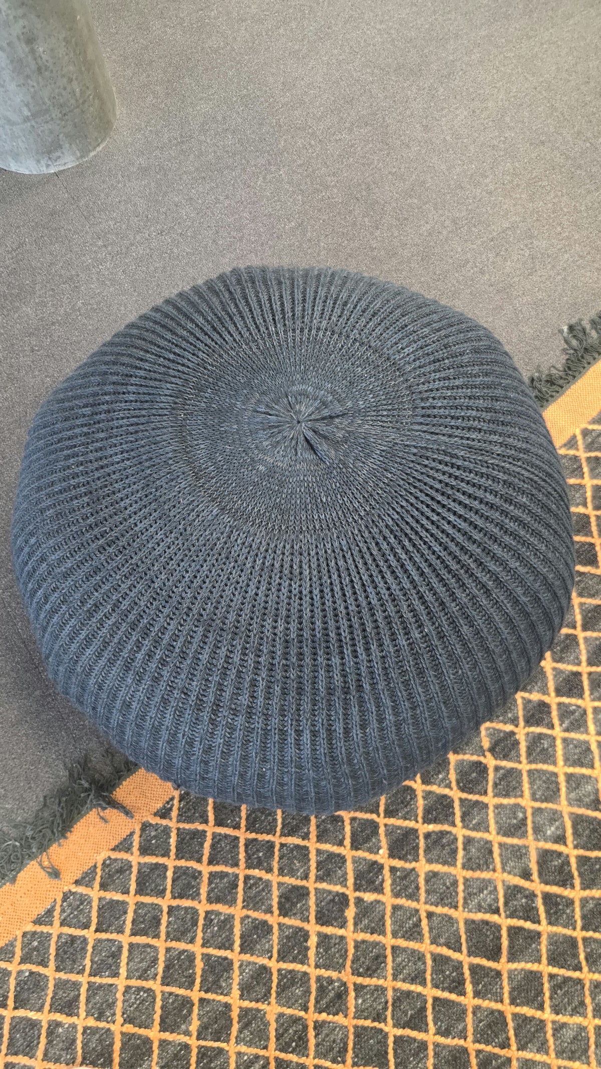 IKEA Sandared Pouf, Blau, Ø 75 cm