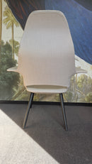 Vitra Organic Highback Sessel, Stoff Grau, Beine Schwarz