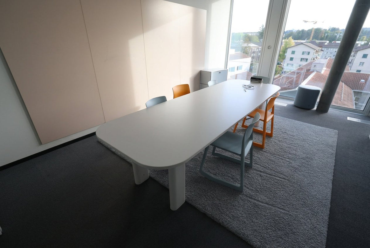 Bachmann Konferenztisch elektrisch höhenverstellbar, Weiss, 310×100 cm
