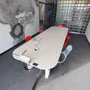 Bachmann Konferenztisch elektrisch höhenverstellbar, Weiss, 310×100 cm