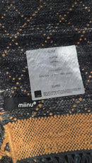 Miinu Designer-Teppich, Muster Schwarz/Orange, 300 × 220 cm – Zustand: Leichte Gebrauchsspuren