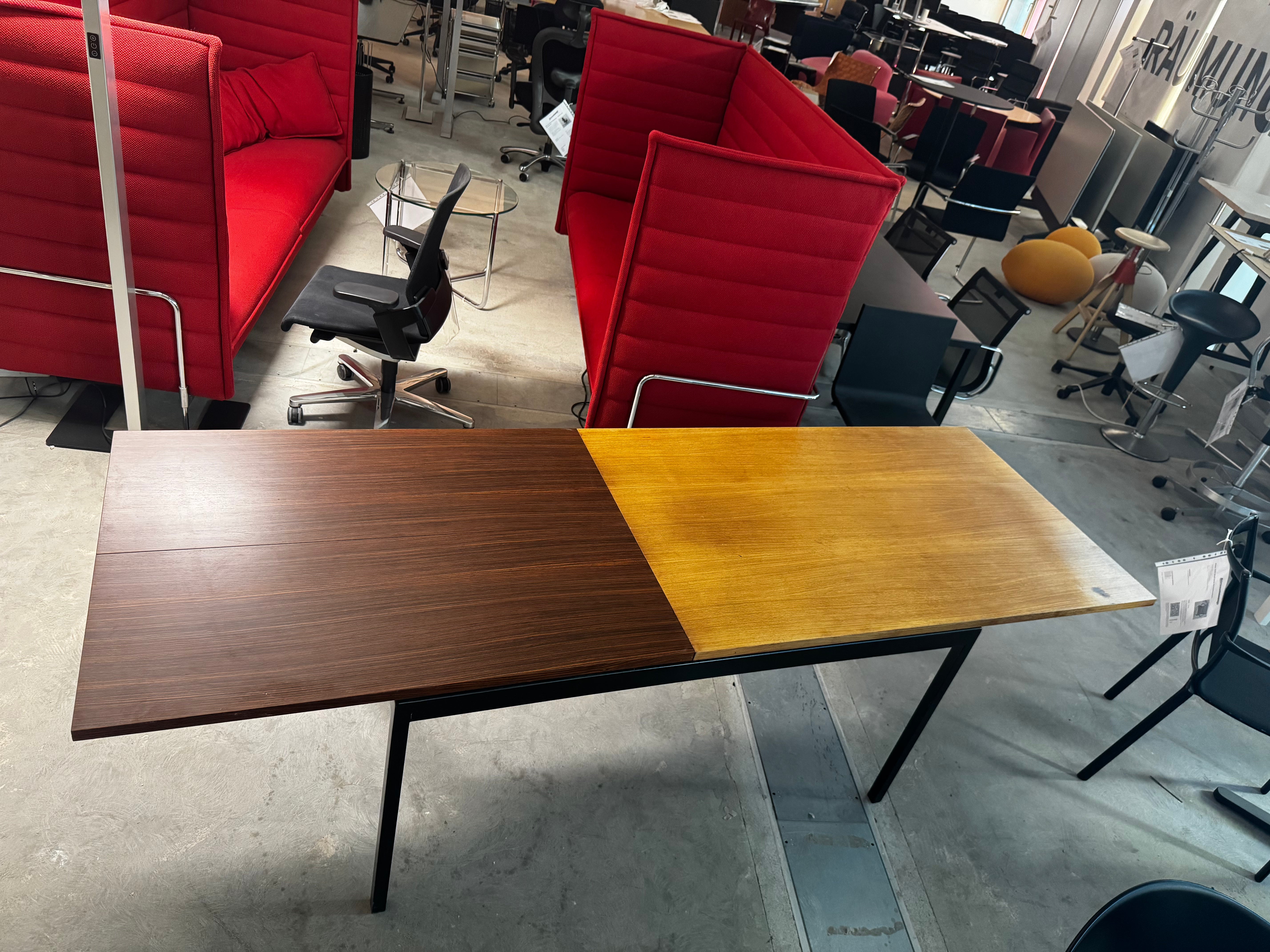 Vintage Tisch Palisander Metall schwarz ähnlich Idealheim Dieter Wäckerlin