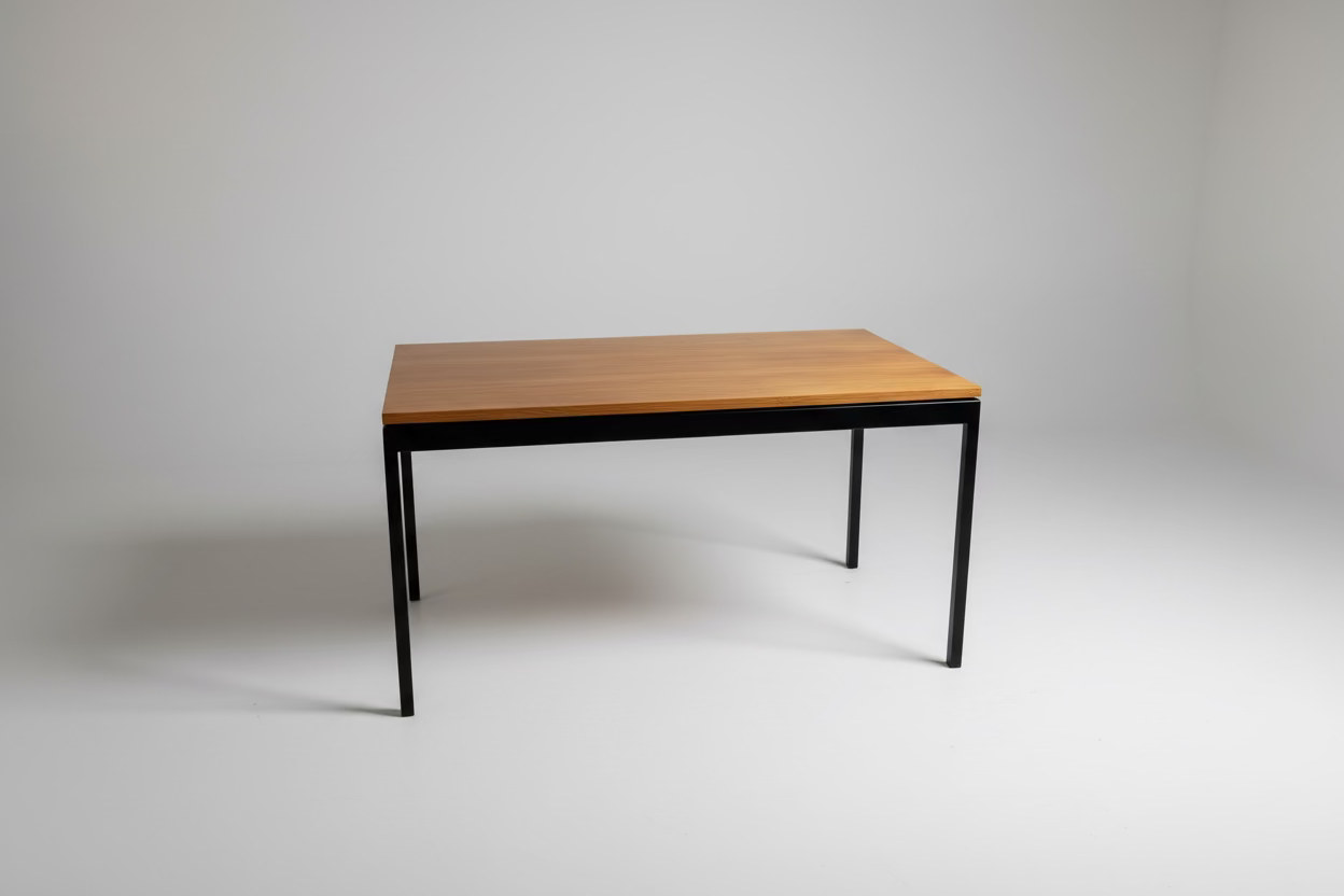 Vintage Tisch Palisander Metall schwarz ähnlich Idealheim Dieter Wäckerlin