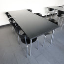 Restauranttisch, Schwarz, 130 × 90 cm
