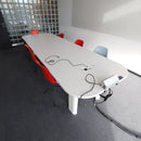 Bachmann Konferenztisch elektrisch höhenverstellbar, Weiss, 310×100 cm