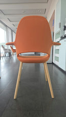 Fritz Hansen Swan Chair Sessel (Arne Jacobsen), Stoff Dunkelorange