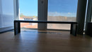 Lounge-Sitzbank, Metallgestell Schwarz, 210 × 36 cm