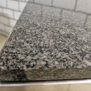 Chromstahl Rolltisch mit schwarzer Granitplatte B0052