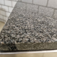 Chromstahl Rolltisch mit schwarzer Granitplatte B0052