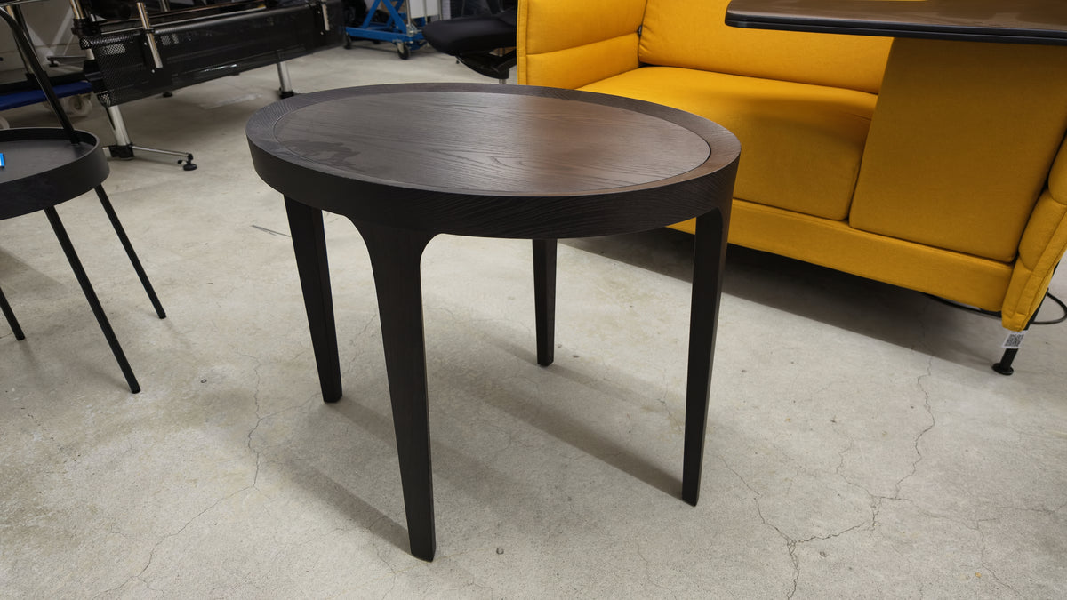Flexform Mood Beistelltisch oval, Eiche schwarz, 70 × 50 cm