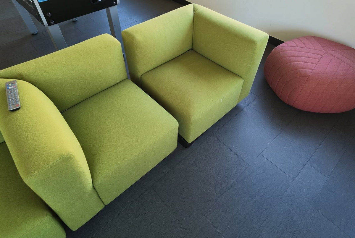 Walter Knoll Sitzelement (Eckelement), Lemon Green, 80 × 80 cm