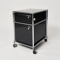 10er Set USM Rollkorpusse mit A6/A4 Schubladen Graphitschwarz 1133