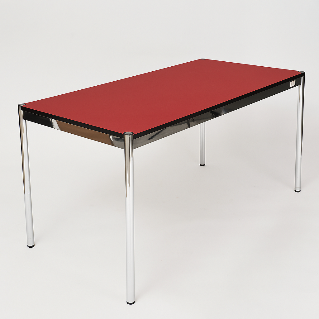 USM Haller Tisch Linoleum Rubinrot
