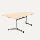 USM Kitos E2 elektrisch höhenverstellbar Eiche furniert, geölt, weiss