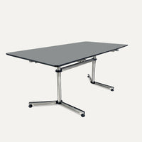 USM Kitos E2 elektrisch höhenverstellbar Linoleum, Ash