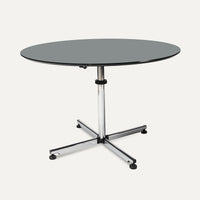 USM Kitos Tisch rund Linoleum, Ash