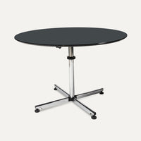 USM Kitos Tisch rund Linoleum, Charcoal
