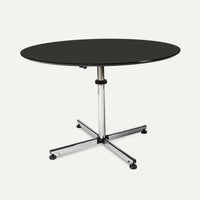 USM Kitos Tisch rund Linoleum, Nero