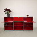 USM Haller Sideboard Rubinrot 3x3
