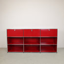 USM Haller Sideboard Rubinrot 3x3