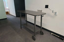 Steelcase Flex Stehtisch auf Rollen, Anthrazit, 140 × 60 cm