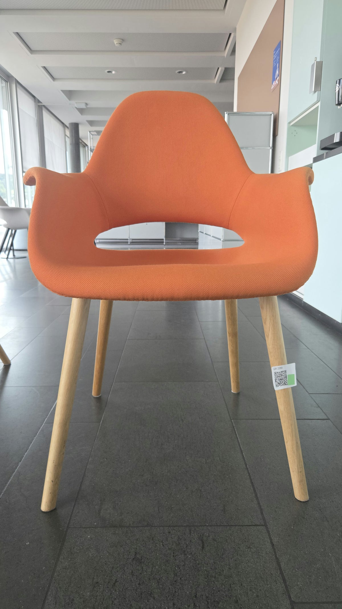 Fritz Hansen Swan Chair Sessel (Arne Jacobsen), Stoff Dunkelorange