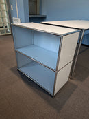 USM Haller Regal 1x2, Lichtgrau, offen – offen