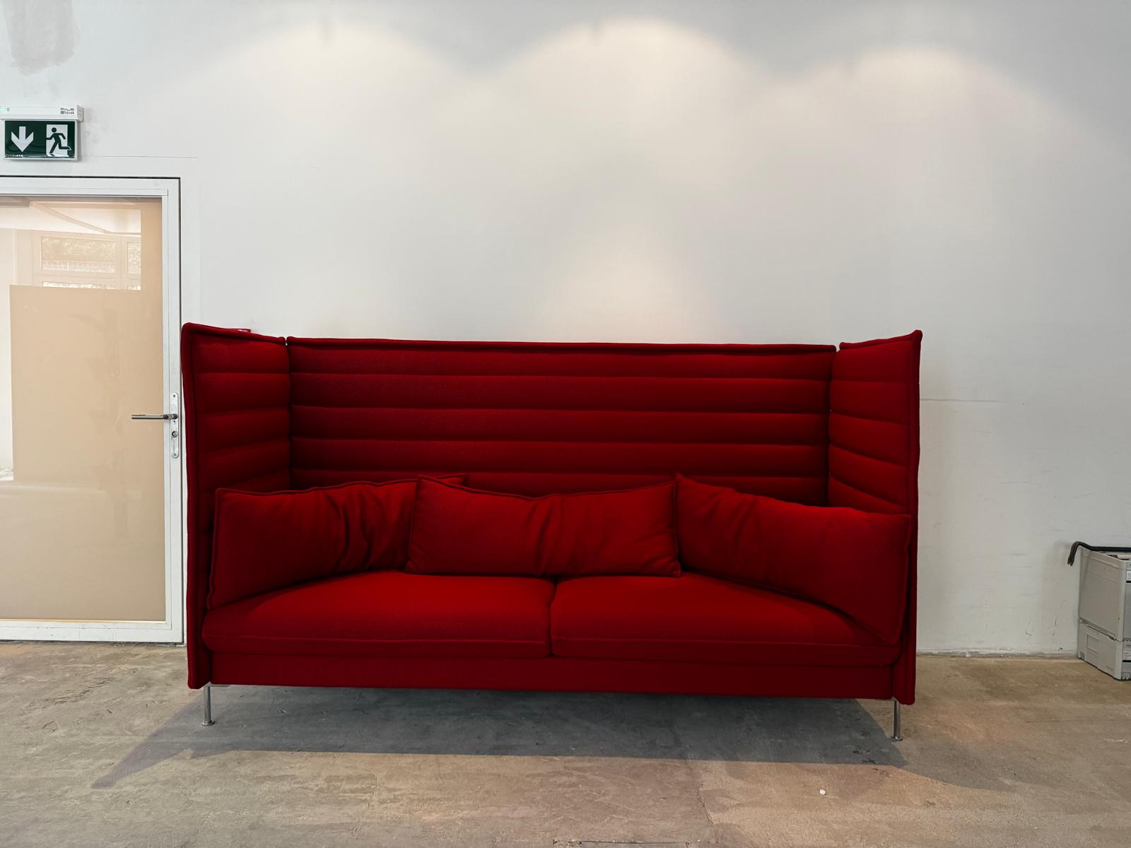 Vitra Alcove 3er Sofa Rot