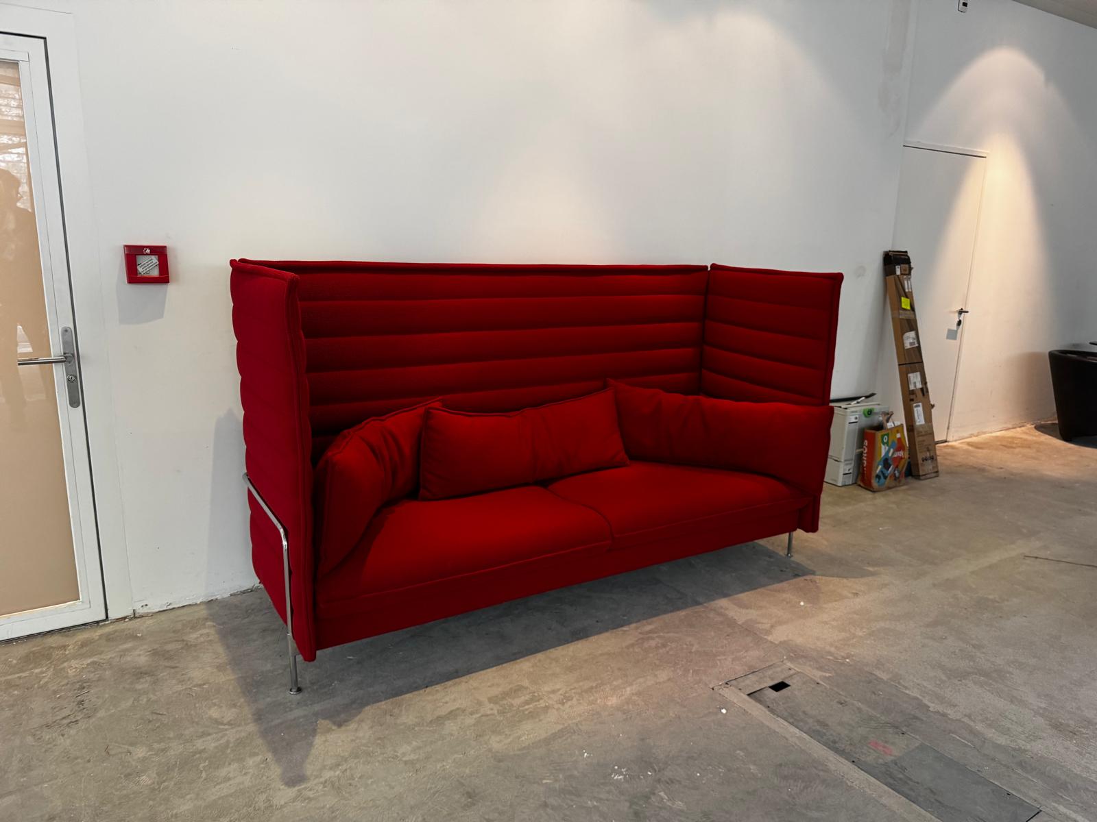 Vitra Alcove 3er Sofa Rot