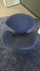 Fritz Hansen Swan Chair Sessel (Arne Jacobsen), Stoff Dunkelblau